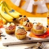Muffins d’Halloween à la citrouille et aux banane Chiquita